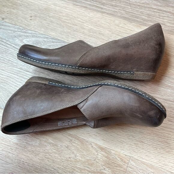 Dansko Liliana Wedge Burnished Nubuck Leather Comfort Shoe in Teak sz 39 (8.5-9) - Picture 5 of 15